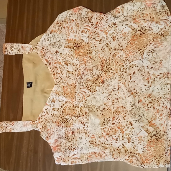 no brand Tops - 5X Sleeveless Patterned Blouse